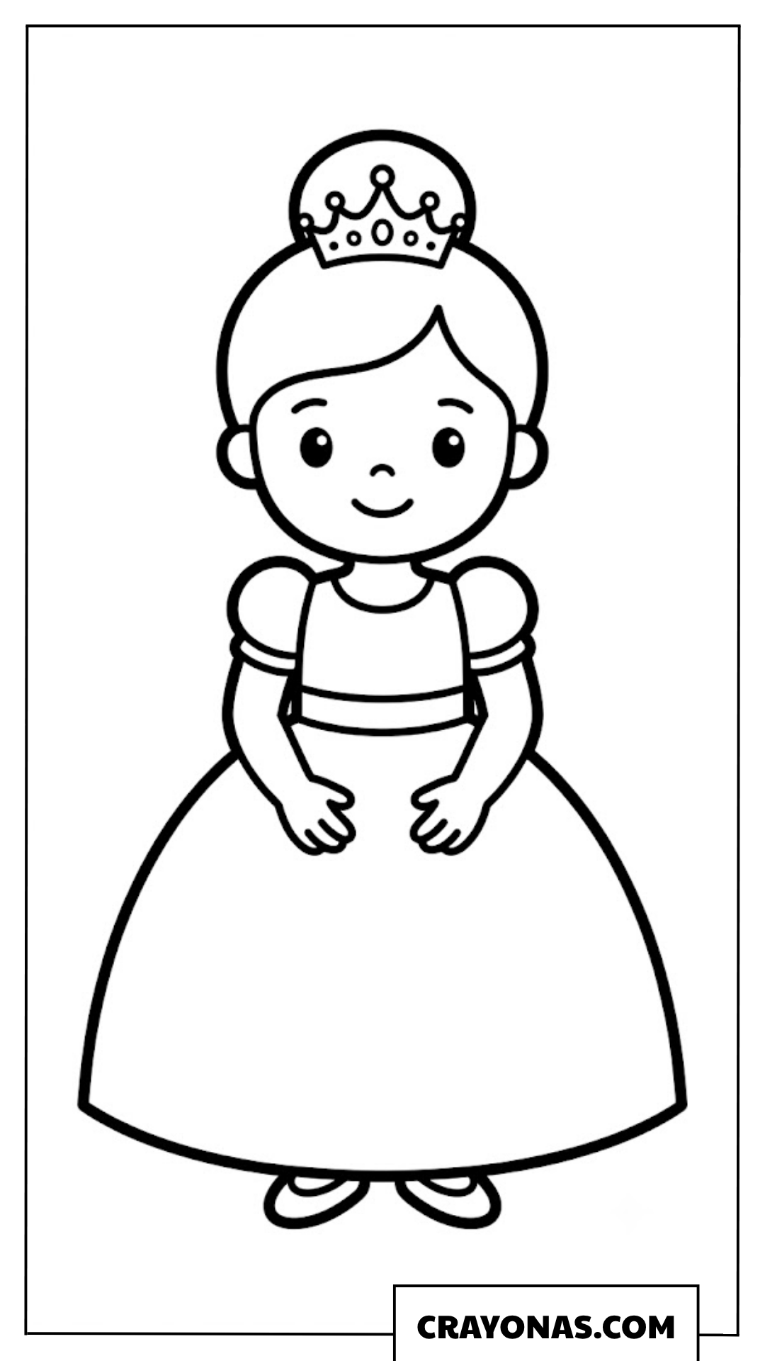 Simple Baby Princess Outlines Coloring Page