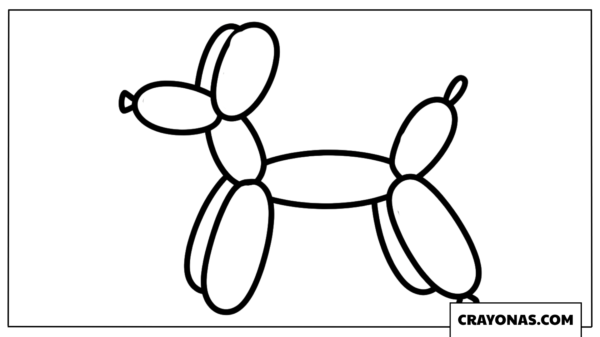 Simple Balloon Dog Coloring Page