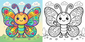 Simple Butterfly Coloring Pages ft - 1