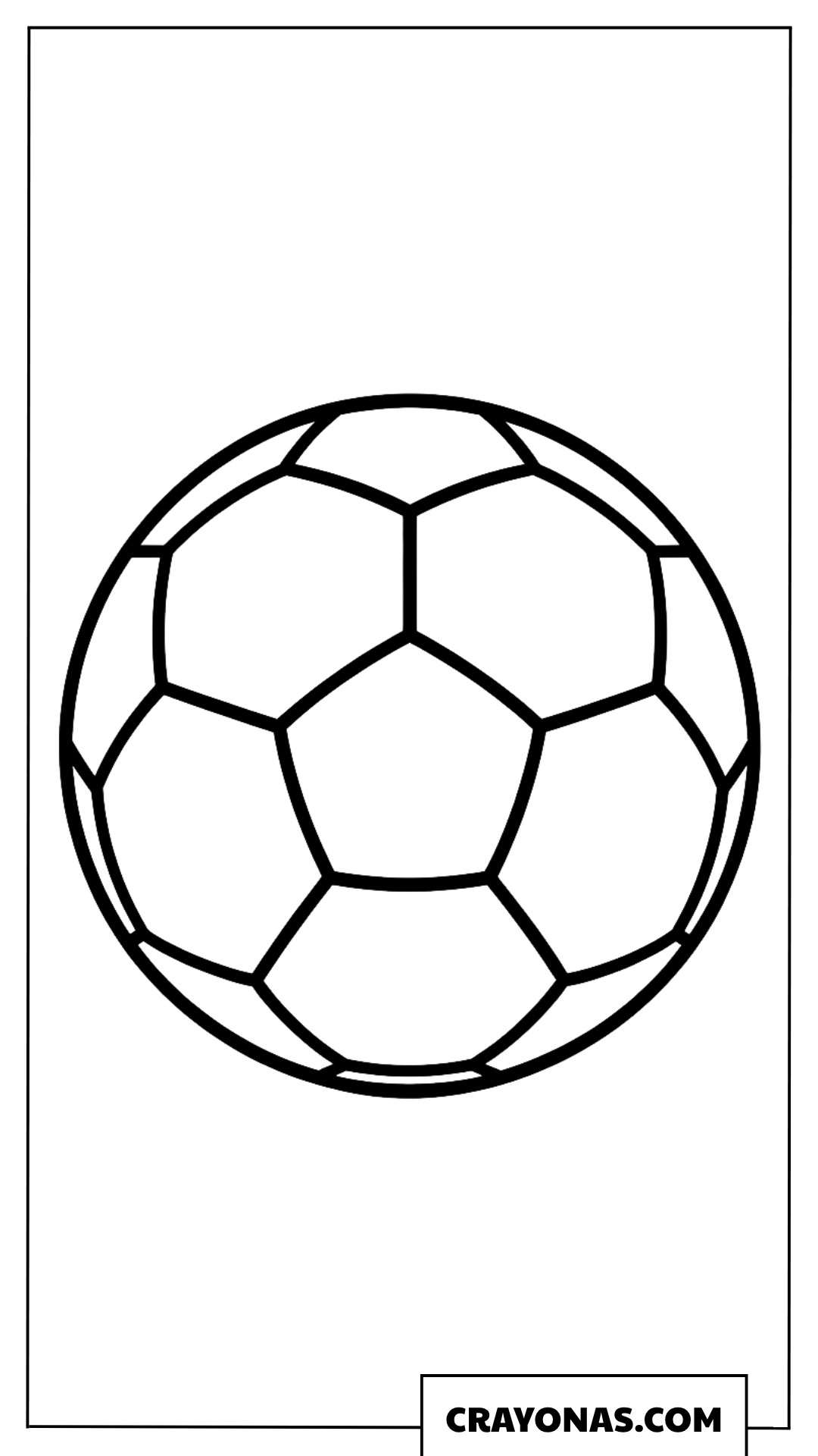 Simple Classic Soccer Ball Coloring Page