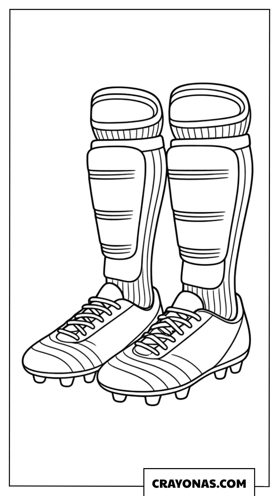Soccer Cleats and Shin Guards Coloring Page