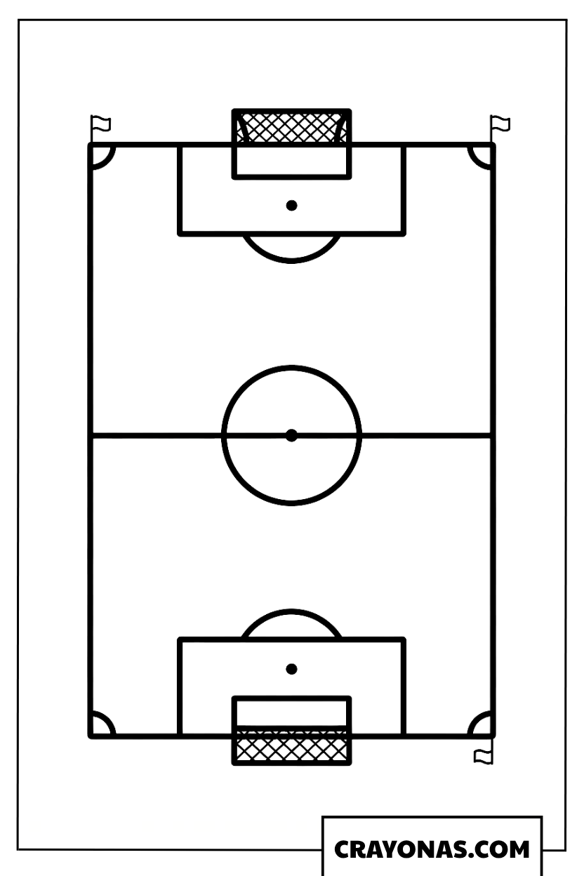 Soccer Field Layout Coloring Page