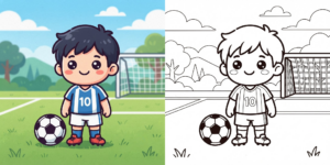 Soccer Player Coloring Pages ft - 9