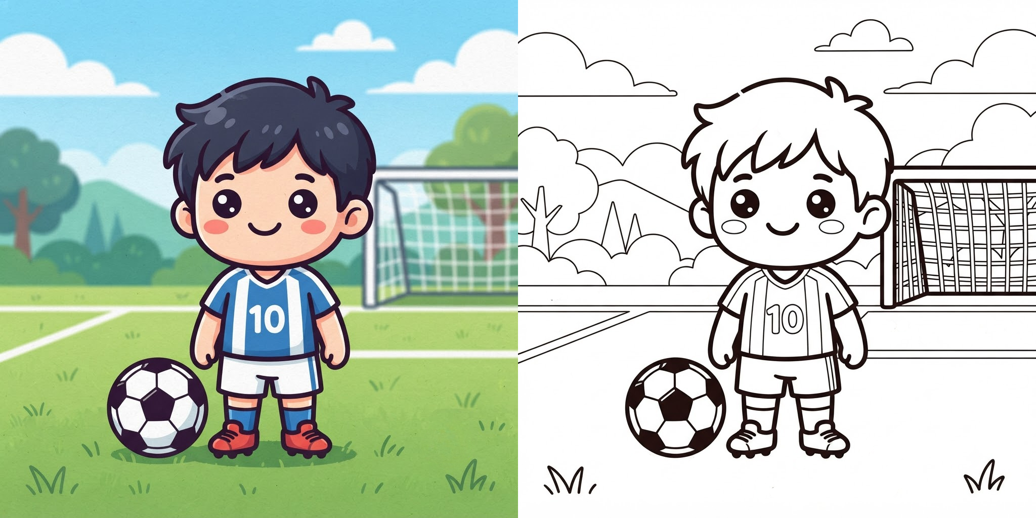 Soccer Player Coloring Pages ft - 9