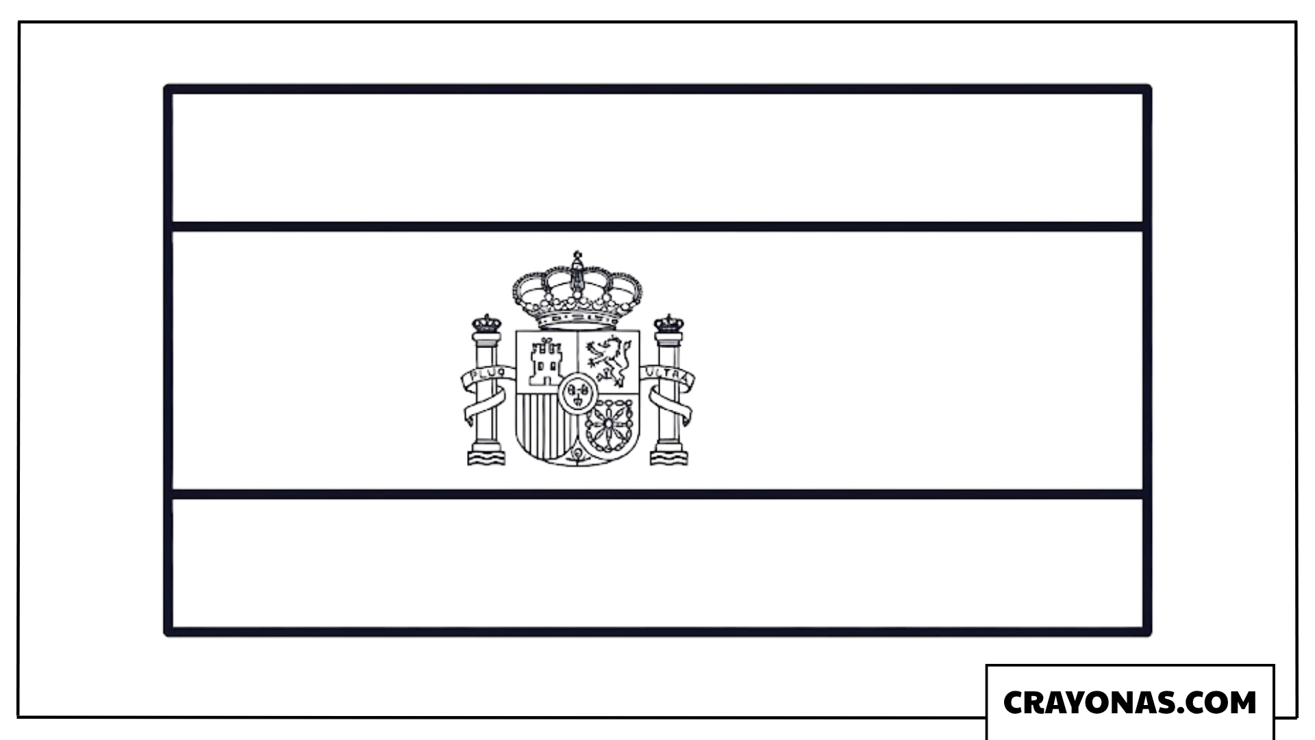 Spain Flag Coloring Page