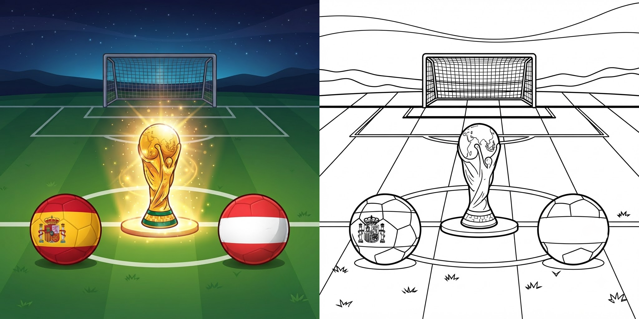 Spain vs Austria World Cup 2026 Coloring Pages ft - 1