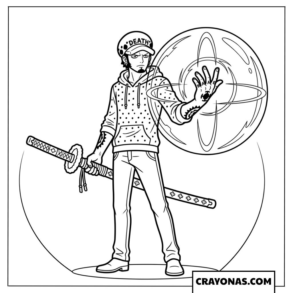 Trafalgar Law Activating Room Ope Ope No Mi Coloring Page