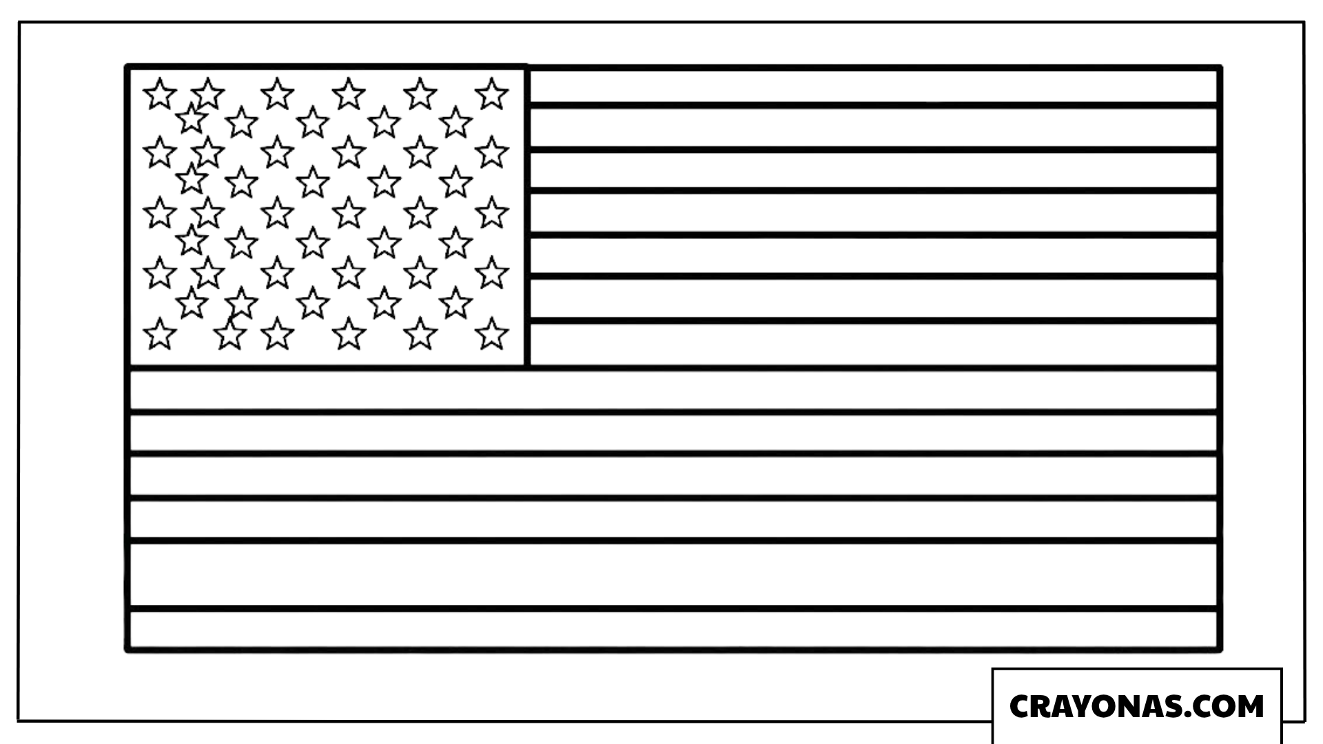 USA Flag Coloring Page