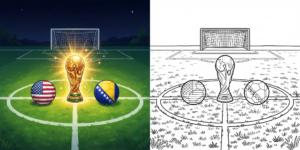 USA vs Bosnia and Herzegovina World Cup 2026 Coloring Pages ft - 1