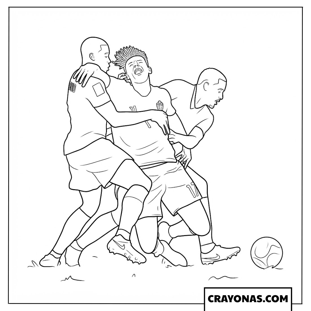 Viktor Gyokeres vs French Defenders Coloring Page