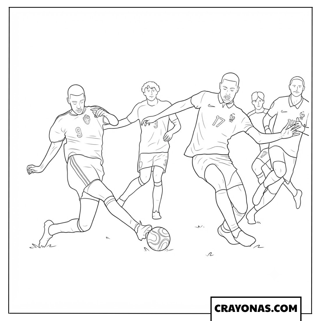 William Saliba Tackle Coloring Page