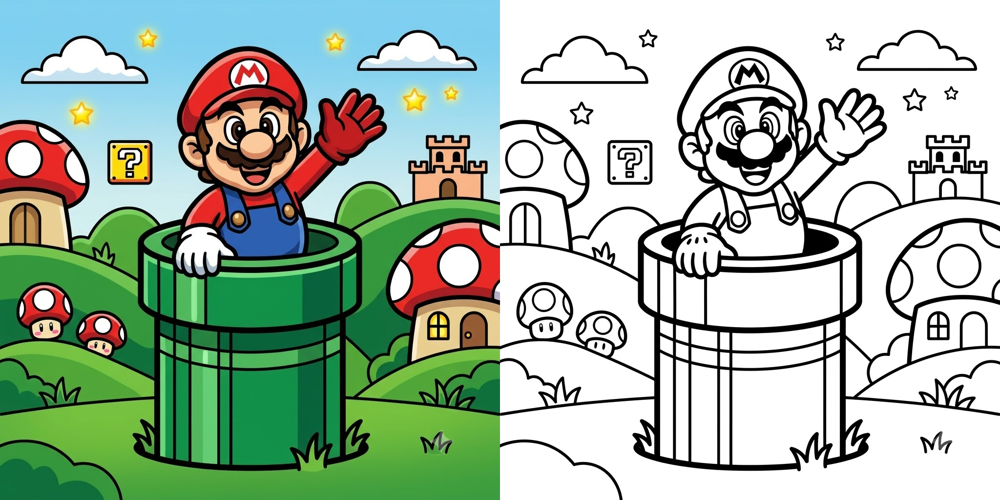 Mario Coloring Pages ft - 2