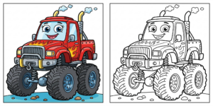 Monster Truck Coloring Pages ft - 2