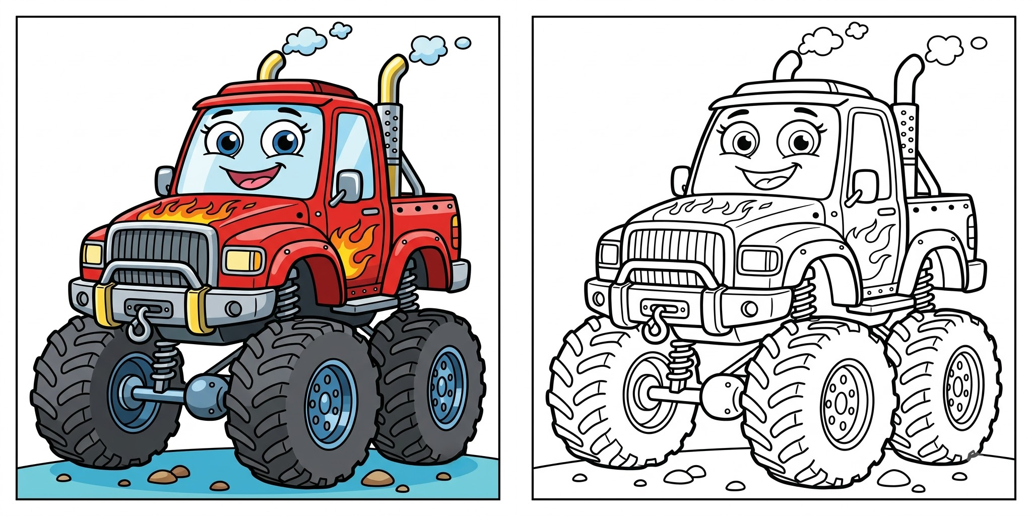 Monster Truck Coloring Pages ft - 2