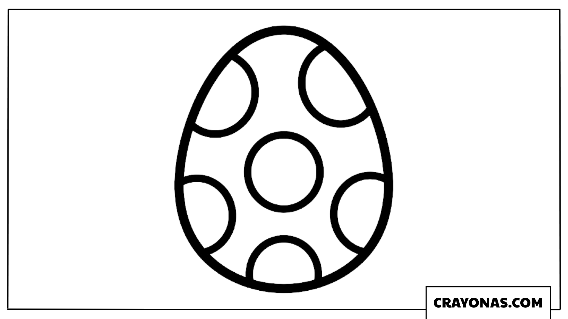 Simple Spotted Yoshi Egg Outline Coloring Page