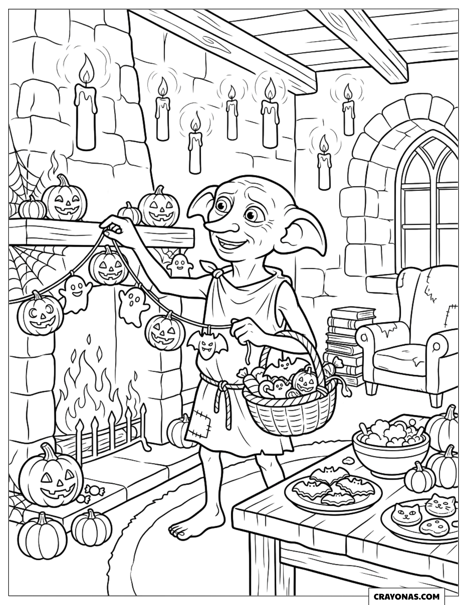 Dobby the House Elf Halloween Template for Kids