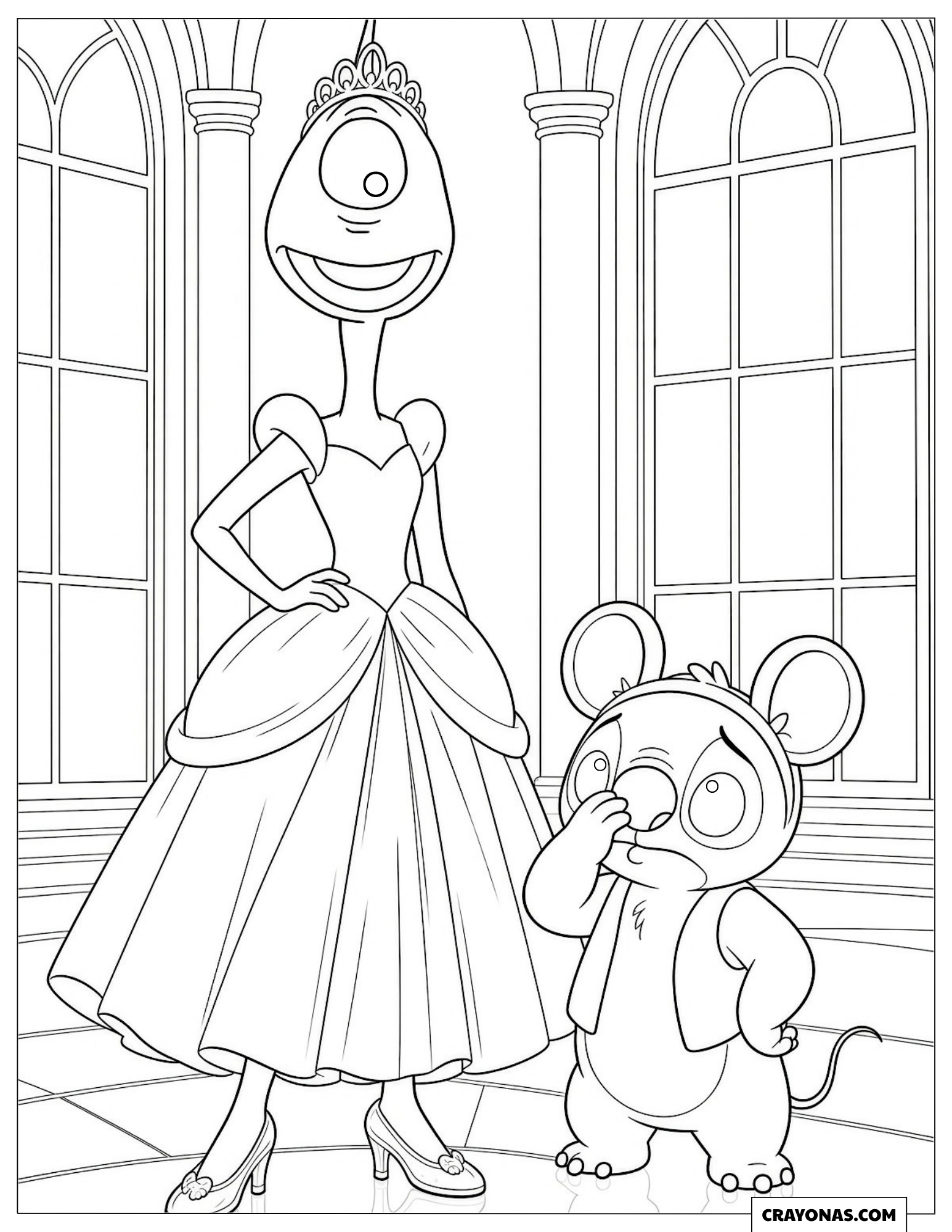 Pleakley and Stitch Halloween Costumes Coloring Page for Preschoolers