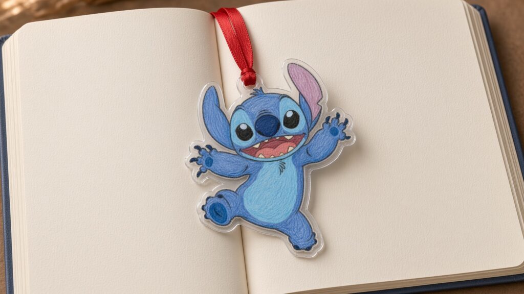 Ribbon Bookmark Made with Stitch Coloring Pages